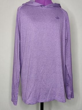 Men's Lightweight Purple Hooded Long-Sleeve Shirt